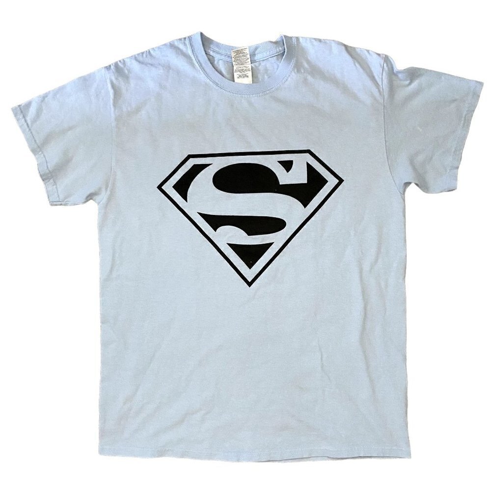 Vintage Inspired Superman T-Shirt | Light Blue | Size M